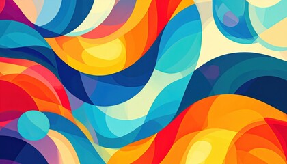 Obraz premium Vibrant swirling color patterns abstract design digital artwork modern environment aerial view visual art concept