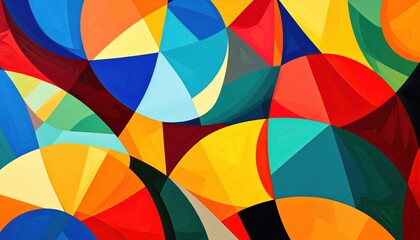 Obraz premium Vibrant colorful abstract design studio digital art indoor aerial view artistic expression