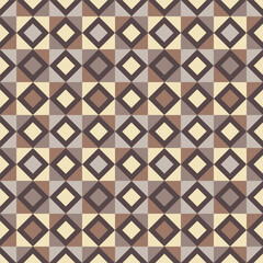 Minimalist Geometric Mid Mod Coffee Color Seamless Pattern