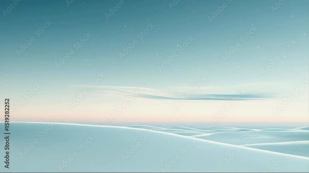 Aufkleber 淡い水色のグラデーションの空と海の背景 平和な海岸線と穏やかな波の抽象的なデジタルアート