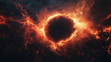 Fototapeta premium Cosmic Fireball in Nebula Space Universe Cosmos Astronomy Star Nebula Galaxy Explosion Fire Flame ai
