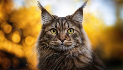 Fototapeta premium Closeup of a cat with Horner Syndrome, Showcasing Resilience and Charm with Soft Fur Textures and Warm Eyes in a Cozy Setting, Perfect for Artistic Endeavors, Home Decor, or Design Inspiration.