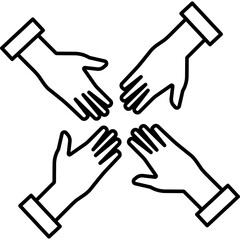 Fototapeta premium Cooperative Line Icon
