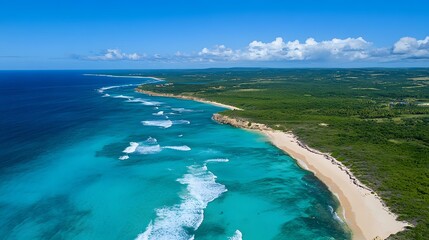 Fototapeta premium Stunning Coastline Overhead Drone Shot