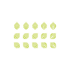 leaf logo set icon.eps