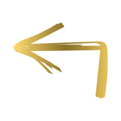A beautifully curved golden arrow designed with smooth lines