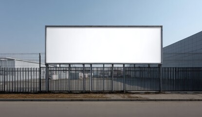 Obraz premium Blank billboard advertising next to street