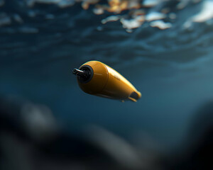 Yellow Underwater Autonomous Vehicle