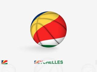 Seychelles Basketball Concept with National Flag Design.