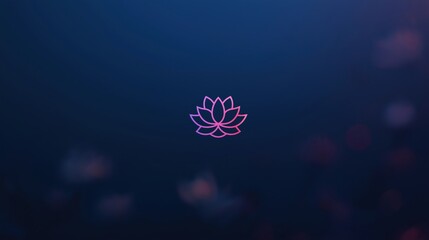 Minimalist Lotus Flower Logo Design for Tranquil Branding Purposes