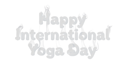Happy international yoga day greeting card design isolated on a transparent background - yoga international yoga day meditation wellness fitness