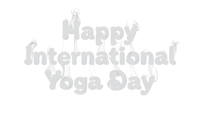 Happy international yoga day greeting card design isolated on a transparent background - yoga international yoga day meditation wellness fitness
