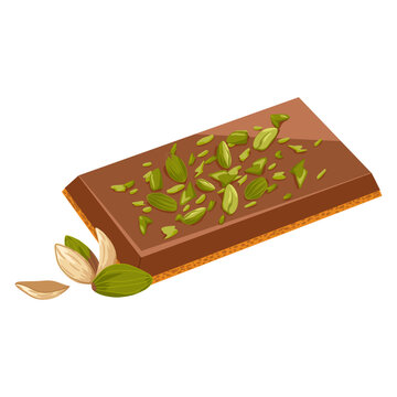 chocolate bar with pistachios clip art preview