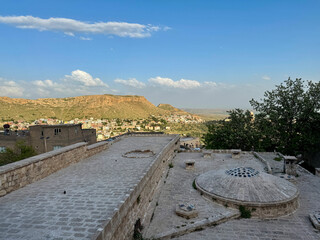 Mardin city view from the roof of the Turkish bath.