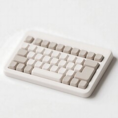 3D keyboard icon with soft keys and rectangular body