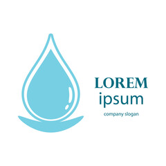 fresh blue water drop design