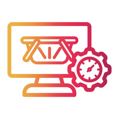 web Line Gradient Icon