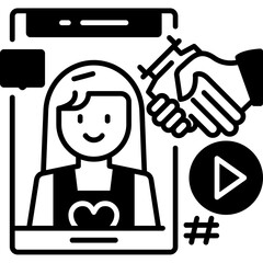 Influencer Collaboration Icon