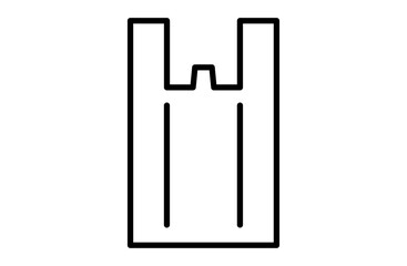 ビニール袋のアイコンベクターイラスト シンプル 線画
