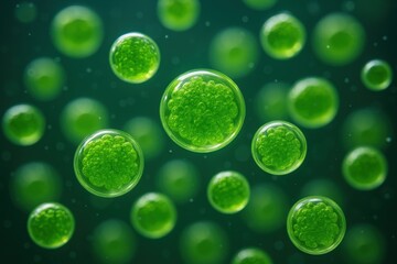 Exploration of algae farm showcasing vibrant green cultures in a controlled environment