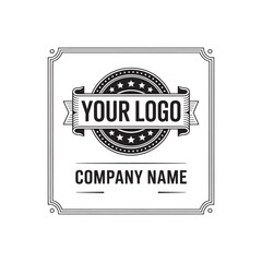 Unique badge logo Modern and minimalist vector and abstract logo