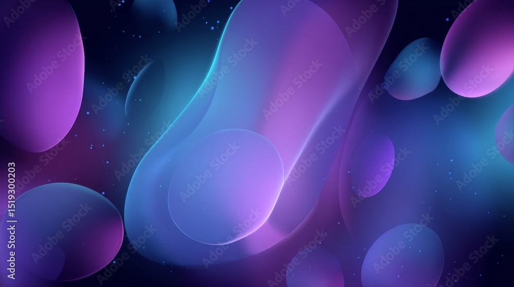 Poster abstract fluid design with gradient colors and geometric shapes