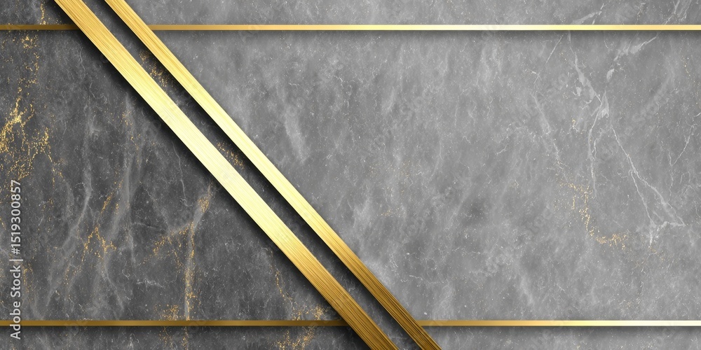 Poster gray color luxury combination with gold background design featuring elegant glass texture, creating 