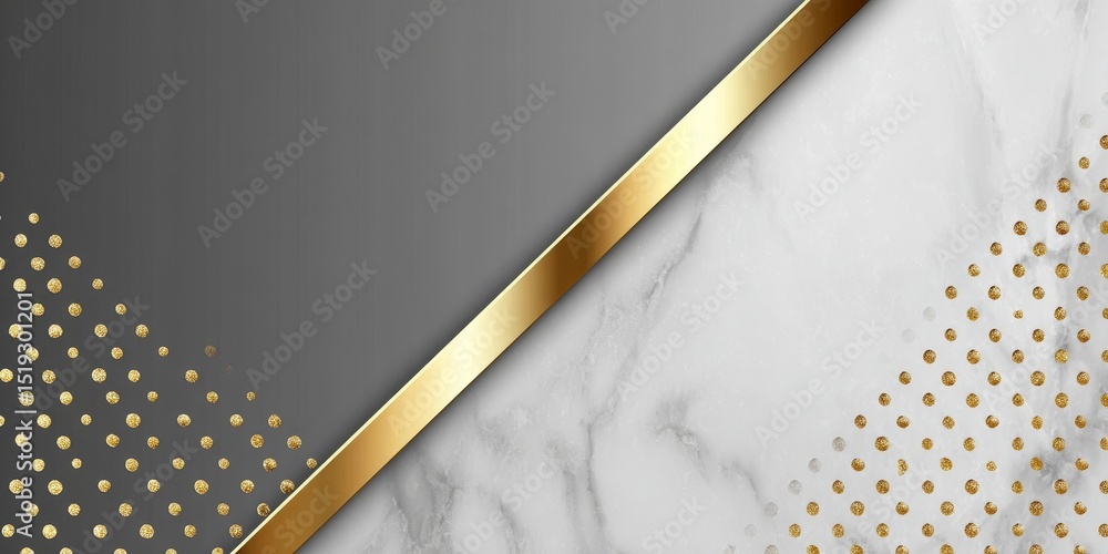 Aufkleber gray color luxury combination with gold background design featuring elegant glass texture, creating 