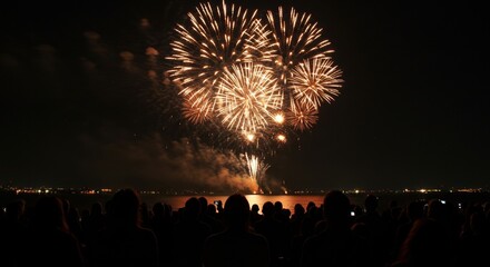fireworks over the river