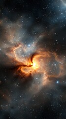 Swirling Cosmic Nebula in Deep Space with Bright Light space nebula cosmic light swirling universe