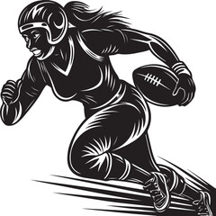 Fototapeta premium female football player silhouettes vector graphic design