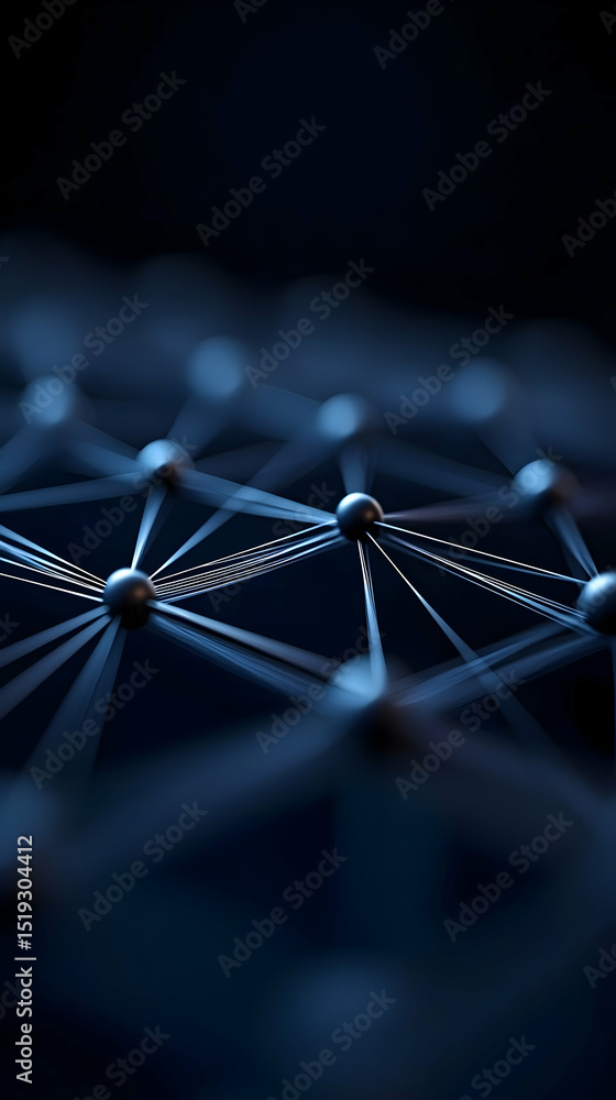 Poster abstract network of interconnected points