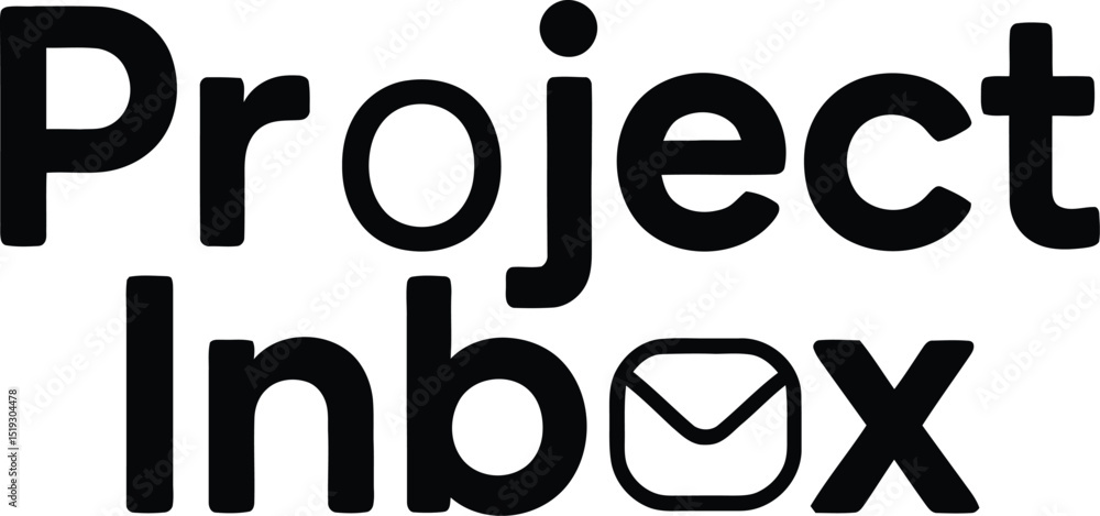 Poster the words project inbox appear in bold black font with an email icon in the middle perfect for busin