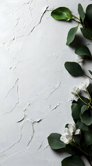 Elegant Floral Arrangement On Light Gray Textured Background