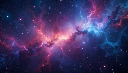 "Colorful Galactic Background with Cosmic Elements and Vibrant Space Design"