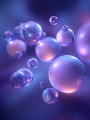 Abstract Glowing Sphere Composition With Iridescent Colors