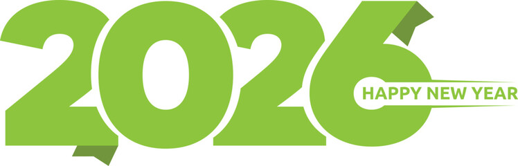Happy New Year 2026 logo template