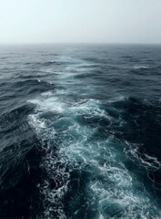 Calm Wide Shot Of Ocean Waves