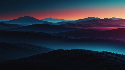 Futuristic Gradient AI Background with Smooth Blue to Black Transition