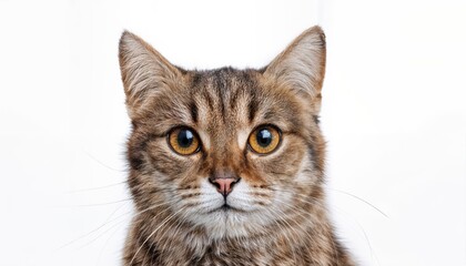 Grumpy Cat Staring Intently on White Background AIGenerated Masterpiece Showcasing Felines Iconic Expression and Moody Atmosphere, Perfect for Digital Art, Home Decor, or Design Inspiration