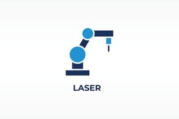 LASER vector, icon or logo sign isolated symbol illustration