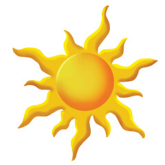 Cute cartoon hand drawn vector sun clipart.