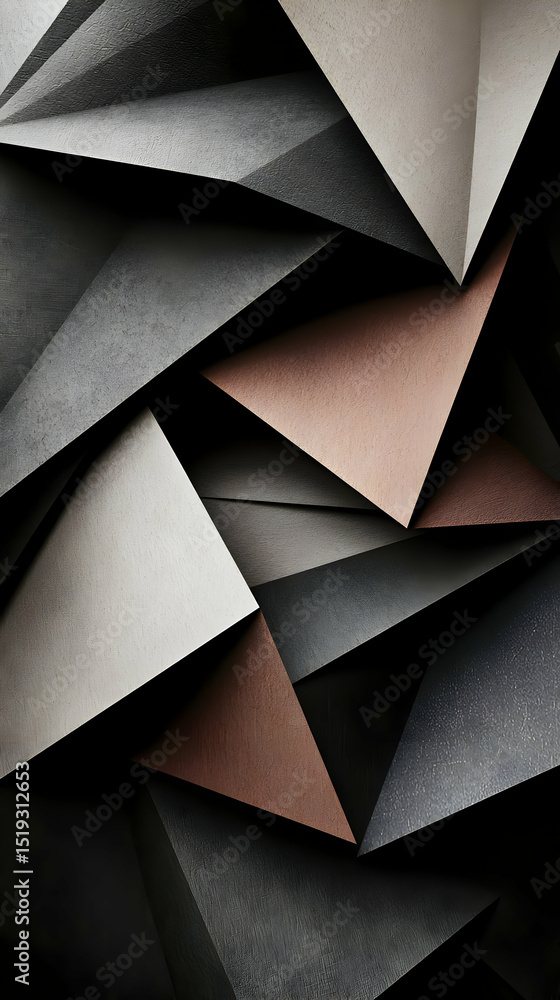 Poster abstract geometric triangles design pattern