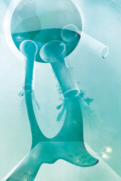 blue water drop