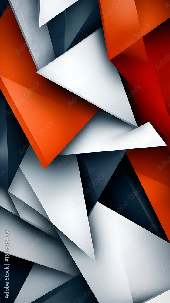 Poster abstract geometric triangles pattern design