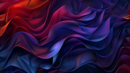 Fototapeta premium Abstract background with wavy shapes in dark blue, red and purple colors