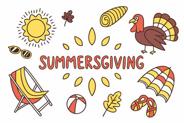 SUMMERSGIVING vector illustration