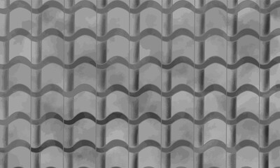 日本の屋根瓦背景　ベクター