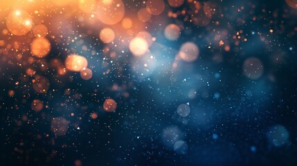Abstract glowing light particles background with bokeh lights and stars