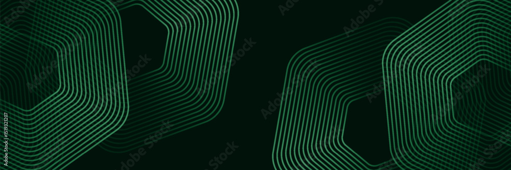 Poster green cyberspace hexagonal background. hexagonal grid technology pattern. vector ilustration